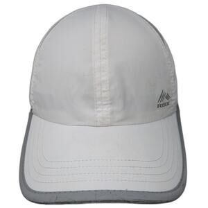 RBX Baseball Cap White Gray One Size Performance Mesh Vents Adjustable Hat